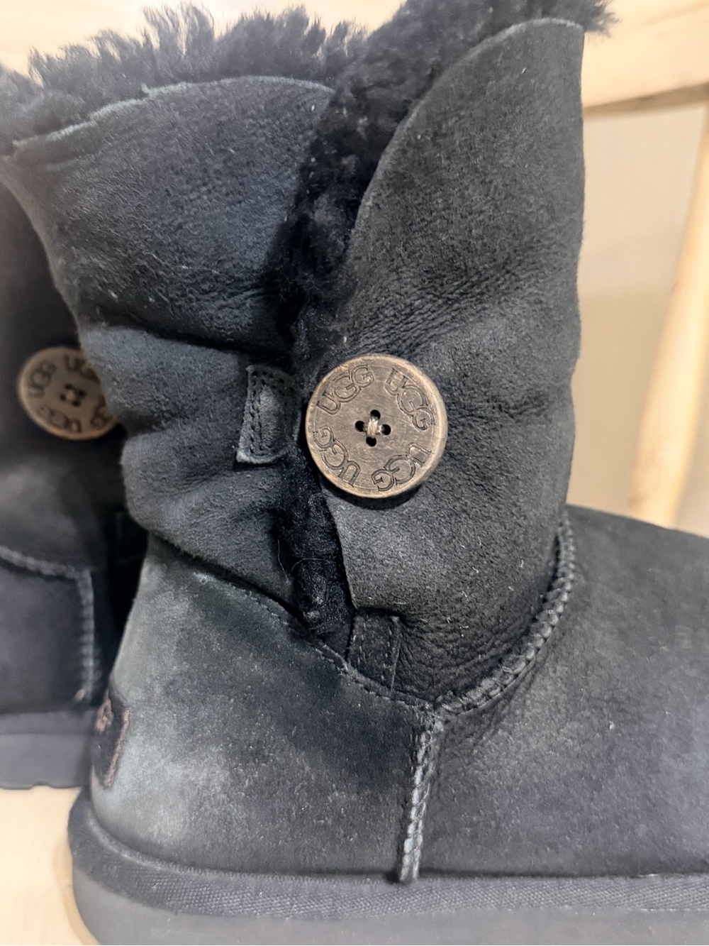 UGG Australia Bailey Button Boots – Black, Women’s Size 8
